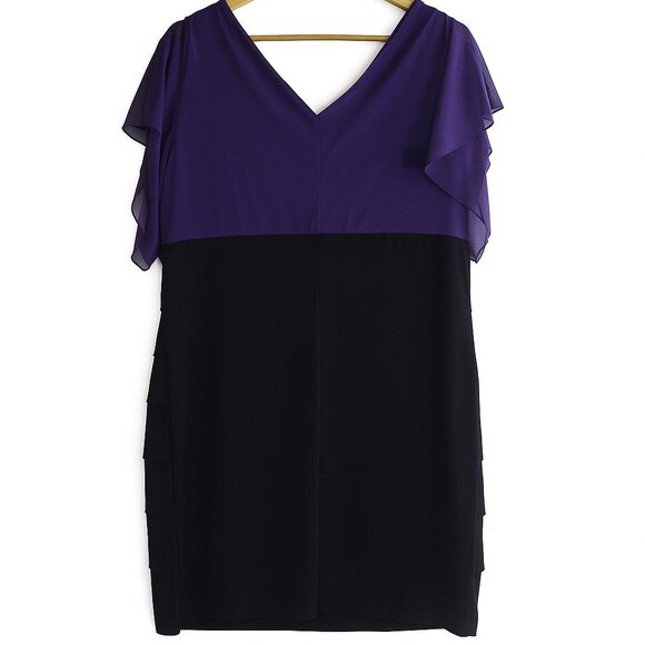 Enfocus Studio Woman Purple and black dress with sequin - Picture 2 of 3